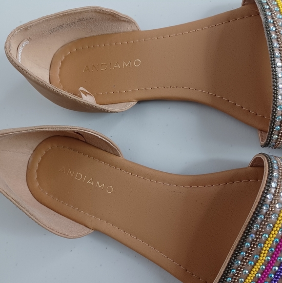 Andiamo Adestiny Colorful Boho Rhinestone Sz 10M Sandals - Picture 5 of 8